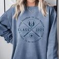 Star Wars Graduation Jedi Academy Class Of 2025 New Grad Comfort Colors Sweatshirt Blue Jean