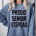Stepfather SEN18R Graduation Party Stepdad Senior 2018 Shirt Comfort Colors Sweatshirt Blue Jean