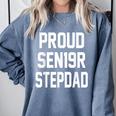 Stepfather SEN19R Graduation Party Stepdad Senior 2019 Shirt Comfort Colors Sweatshirt Blue Jean