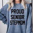 Stepmom Stepmother SEN18R Grad Senior Graduation Party Shirt Comfort Colors Sweatshirt Blue Jean
