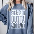 Straight Outta 2nd Grade Great Graduation Shirt Comfort Colors Sweatshirt Blue Jean