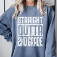 Straight Outta 2nd Grade Shirt Second Grade Graduation Comfort Colors Sweatshirt Blue Jean
