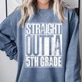 Straight Outta 5th Grade Shirt Graduation 2017 Comfort Colors Sweatshirt Blue Jean