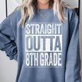 Straight Outta 8th Grade Shirt Eighth Grade Graduation Comfort Colors Sweatshirt Blue Jean