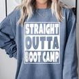 Straight Outta Boot Camp Military Basic Training Graduation Comfort Colors Sweatshirt Blue Jean