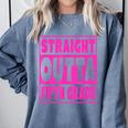Straight Outta Fifth Grade Graduation Class Comfort Colors Sweatshirt Blue Jean