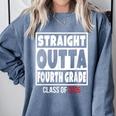 Straight Outta Fourth Grade Class Of 2026 Shirt Graduation Comfort Colors Sweatshirt Blue Jean