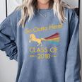 STRAIGHT OUTTA HIGH SCHOOL 2018 Grad Graduation Shirt Comfort Colors Sweatshirt Blue Jean