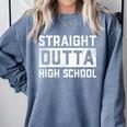 Straight Outta High School Graduation Kid Comfort Colors Sweatshirt Blue Jean