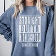 Straight Outta High School s Graduation Comfort Colors Sweatshirt Blue Jean