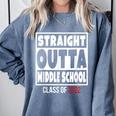 Straight Outta Middle School Class Of 2022 Shirt Graduation Comfort Colors Sweatshirt Blue Jean