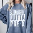 Straight Outta Pre-K Shirt Preschool Boy Girl Graduation Comfort Colors Sweatshirt Blue Jean