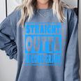 Straight Outta Second Grade Graduation Class Comfort Colors Sweatshirt Blue Jean