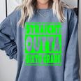 Straight Outta Sixth Grade Graduation Class Comfort Colors Sweatshirt Blue Jean