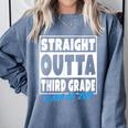 Straight Outta Third Grade Class Of 2019 Graduation Comfort Colors Sweatshirt Blue Jean