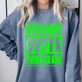 Straight Outta Third Grade Graduation Class Comfort Colors Sweatshirt Blue Jean