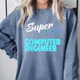 Super Computer Engineer New Job Graduation Comfort Colors Sweatshirt Blue Jean