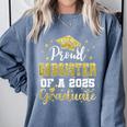 Super Proud Godsister Of 2025 Graduate Graduation Family Comfort Colors Sweatshirt Blue Jean