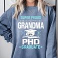 Super Proud Grandma Of A PHD Graduate Senior Graduation Comfort Colors Sweatshirt Blue Jean