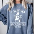 I Survived AP Calculus AB Graduation Senior 2025 Comfort Colors Sweatshirt Blue Jean