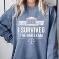 I Survived The Bar Exam Law School Lawyer Graduation Comfort Colors Sweatshirt Blue Jean