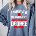I Survived My Brother's Juris Doctor Degree Graduation Comfort Colors Sweatshirt Blue Jean
