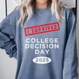 I Survived College Decision Day Graduation Class Of 25 Comfort Colors Sweatshirt Blue Jean