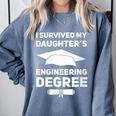 I Survived My Daughter's Engineering Degree Graduation Comfort Colors Sweatshirt Blue Jean