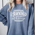 I Survived Girlfriends PhD Dissertation Doctorate Graduation Comfort Colors Sweatshirt Blue Jean