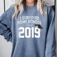 I Survived Home School Class Of 2019 Graduation t Shirt Comfort Colors Sweatshirt Blue Jean