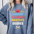 I Survived My Husband's Masters Degree Graduation Comfort Colors Sweatshirt Blue Jean