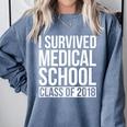 I Survived Medical School Class Of 2018 Graduation Shirt Comfort Colors Sweatshirt Blue Jean