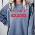 I Survived Middle School Graduation Shirt T-Shirt Comfort Colors Sweatshirt Blue Jean