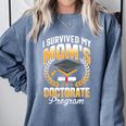 i Survived My Moms Doctorate Program Graduation Comfort Colors Sweatshirt Blue Jean