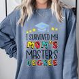 I Survived My Mom's Master's Degree Master Graduation Comfort Colors Sweatshirt Blue Jean