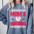 I Survived My Mom’s Nursing Degree Nurse Nursing Graduation Comfort Colors Sweatshirt Blue Jean