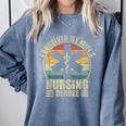 I Survived My Wife's Nursing Degree Nursing Graduation Comfort Colors Sweatshirt Blue Jean
