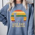 Test Day No Probllama Silhouette Teacher Student Graduation Comfort Colors Sweatshirt Blue Jean