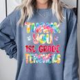 Thank You 1st Grade Teachers Graduation Last Day Of School Comfort Colors Sweatshirt Blue Jean