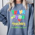 Thank You Teacher Appreciation Graduation Men Women Kids Comfort Colors Sweatshirt Blue Jean