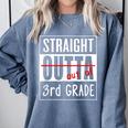 Third Grade Graduation Shirt Straight Outta 3rd Grade Comfort Colors Sweatshirt Blue Jean