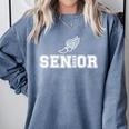 Track & Field Senior 2025 Graduation Year Comfort Colors Sweatshirt Blue Jean