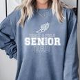 Track & Field Senior Dad 2025 Graduation Year Comfort Colors Sweatshirt Blue Jean