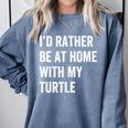 Turtle Owner Introvert Stay Home Comfort Colors Sweatshirt Blue Jean
