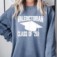 Valedictorian Class Of '26 Graduation 2026 Valedictorian Comfort Colors Sweatshirt Blue Jean