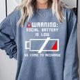 Warning Social Battery Is Low Introvert Shirt Comfort Colors Sweatshirt Blue Jean Warning Social Battery Is Low Introvert Shirt Comfort Colors Sweatshirt Blue Jean