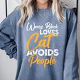 Wears Loves Cats Avoids People I Introvert Comfort Colors Sweatshirt Blue Jean Wears Loves Cats Avoids People I Introvert Comfort Colors Sweatshirt Blue Jean