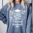 Women's Class Of 2026 Culinary Graduate Food Cuisine Chef Graduation Comfort Colors Sweatshirt Blue Jean