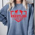 Wrestling Senior Night Wrestling Senior 2025 Graduation 11 Comfort Colors Sweatshirt Blue Jean