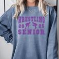 Wrestling Senior Night Wrestling Senior 2025 Graduation 49 Comfort Colors Sweatshirt Blue Jean